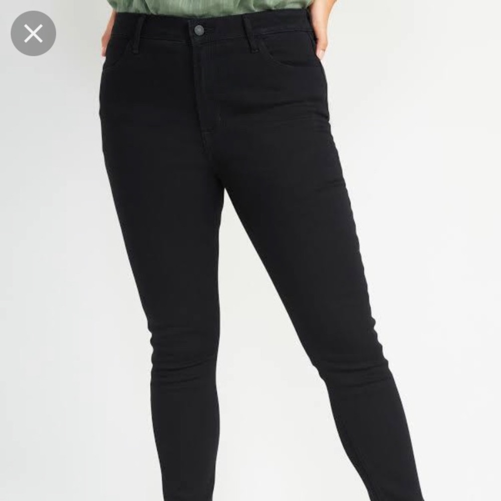 Old Navy Rockstar 20P Super Skinny Black EUC Denim
